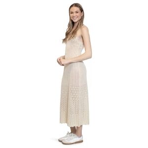 Madden Girl Beige Crochet Maxi Dress